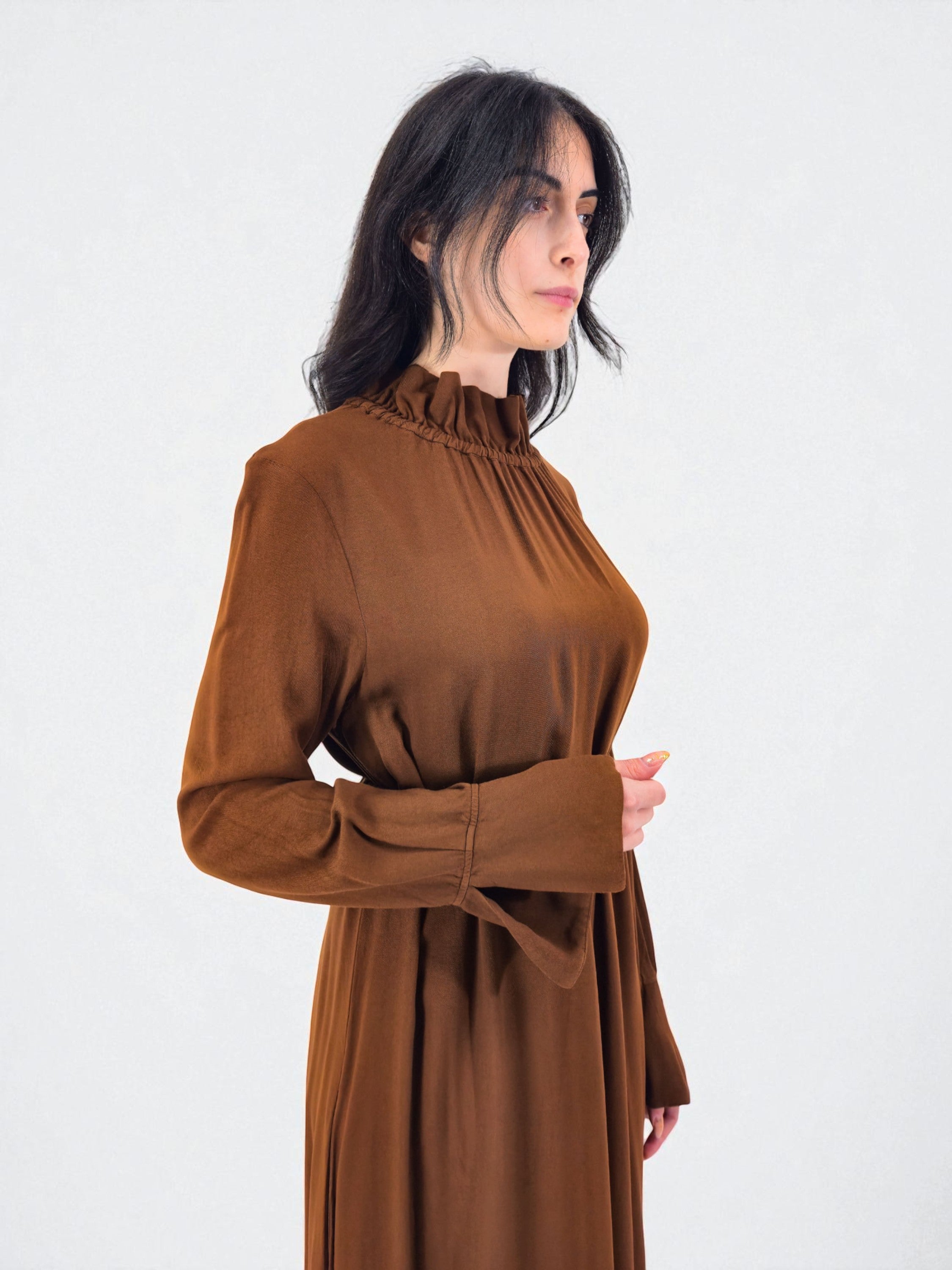 Abito con cintura - MADAME VENICE - FW25 - ALBA - ECOVERO - BLACK - XS