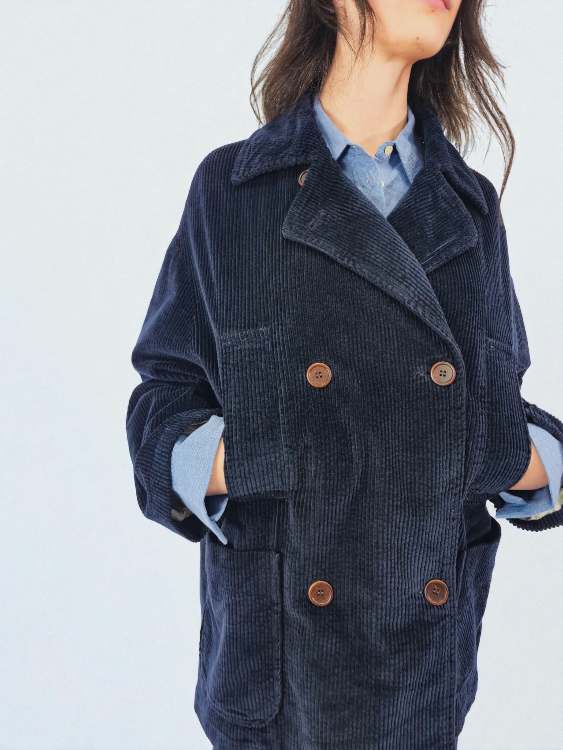 Caban - MADAME VENICE - FW25 - GISELLE - VELVET SWEET - BLUE - XS