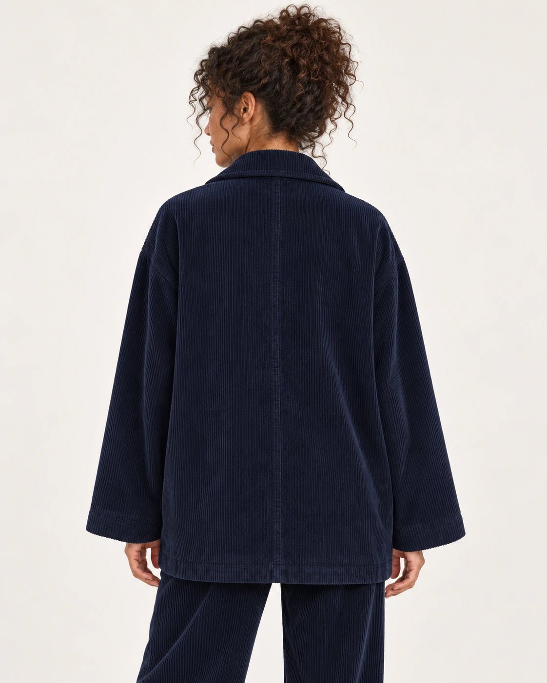 Caban blu, vista posteriore - MADAME VENICE - FW25 - GISELLE - VELVET SWEET #Colore_Blue