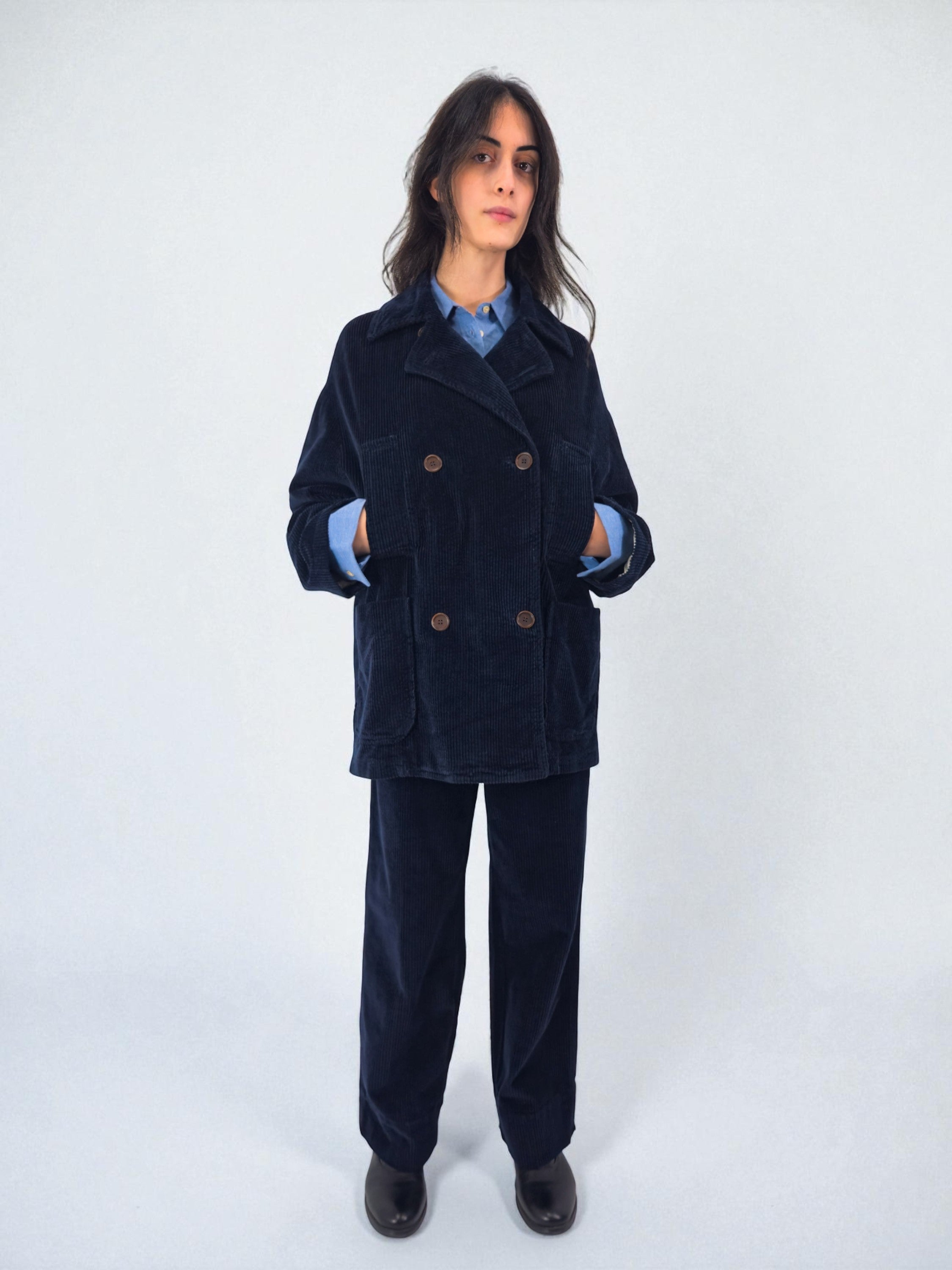 Caban - MADAME VENICE - FW25 - GISELLE - VELVET SWEET - BLUE - XS