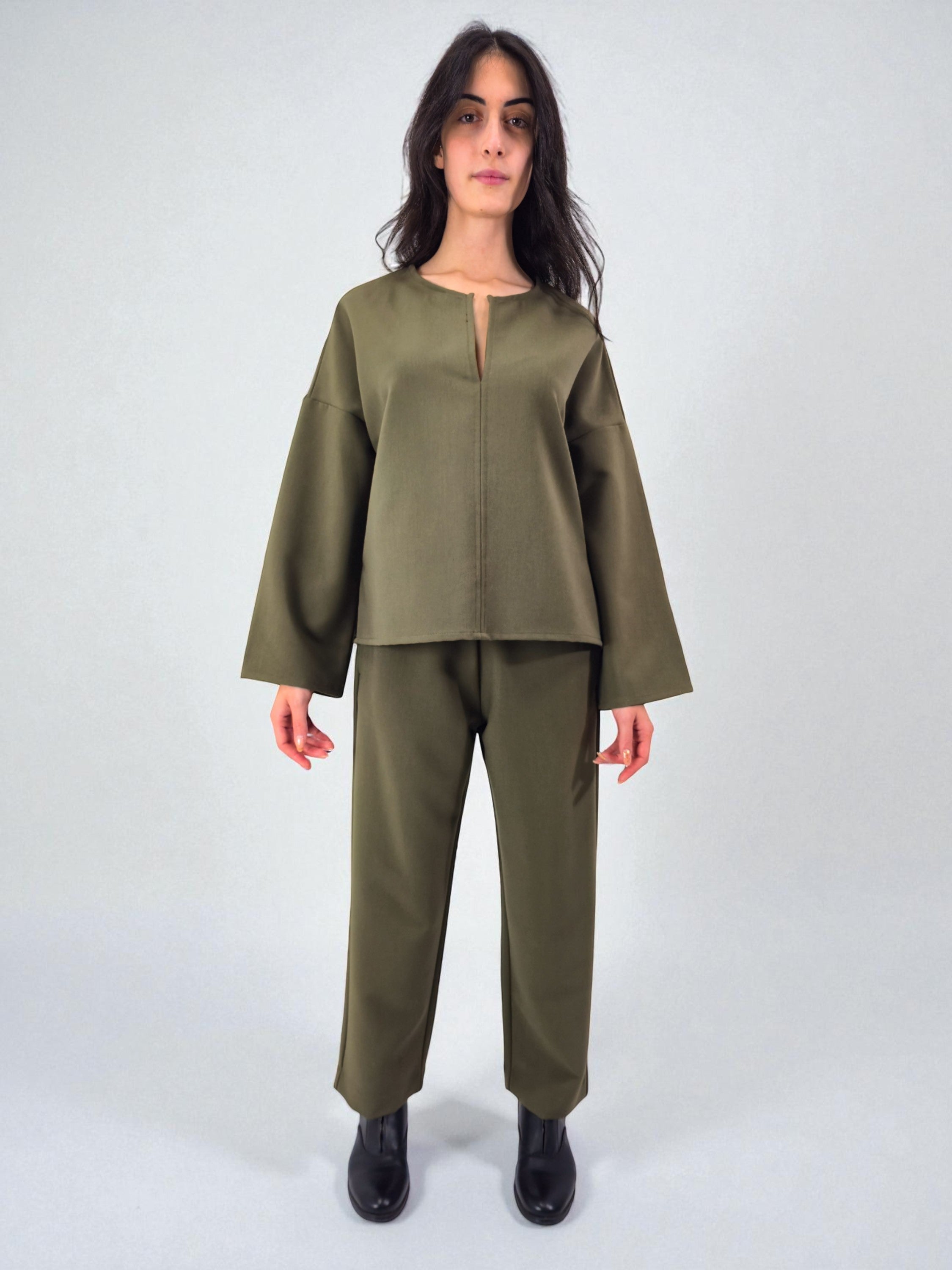 Caftano - MADAME VENICE - FW25 - CLOTILDE - CREPE TECNICO - BLACK - XS