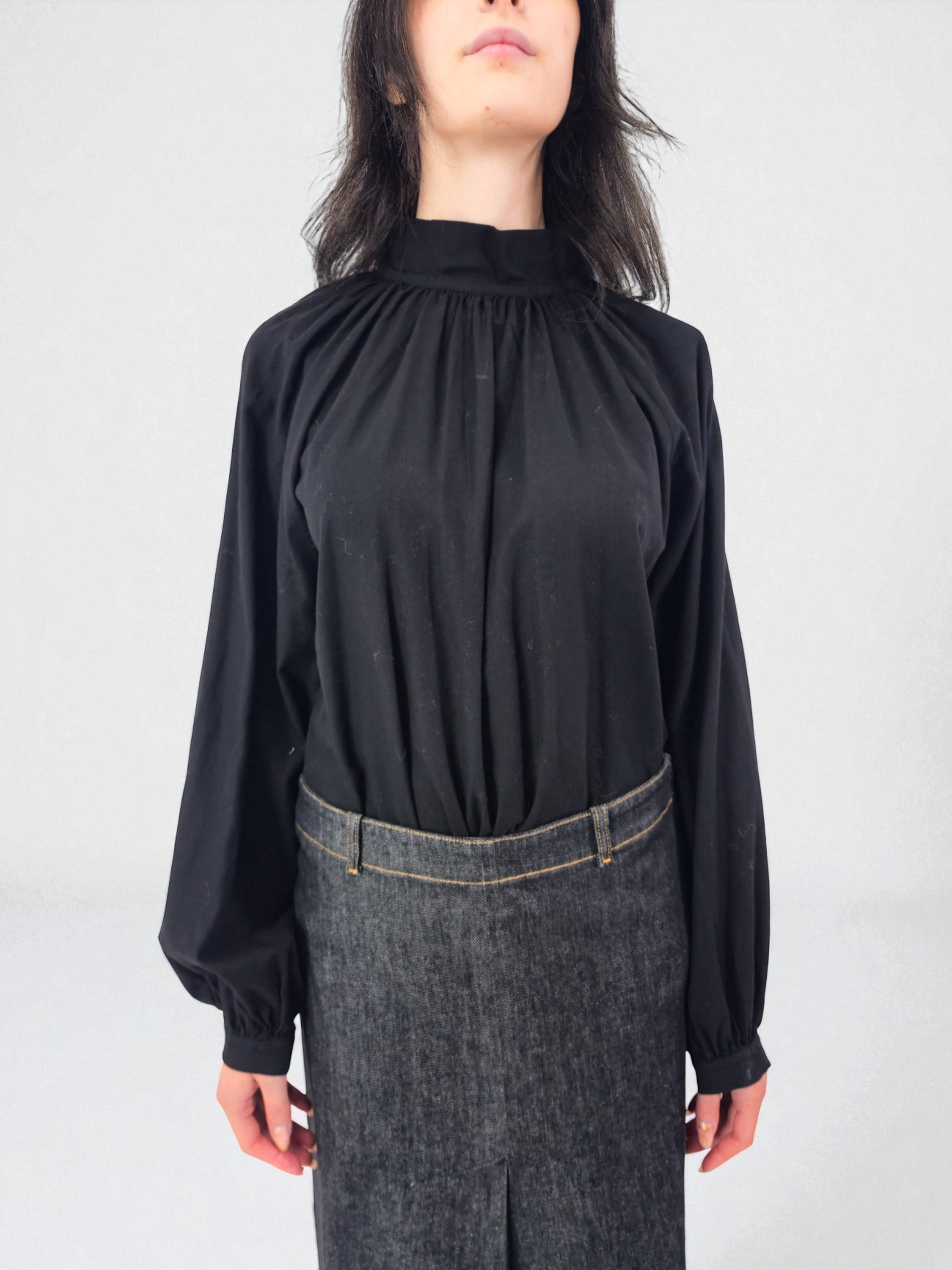 Camicia arricciata - MADAME VENICE - FW25 - CELINE - COTTON BIO - BLACK - XS