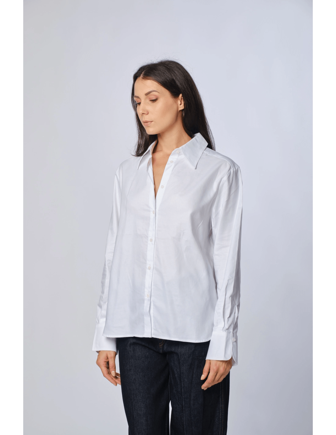 Camicia faldone oxford - MADAME VENICE - FW24 - C03 - OXFORD - WHITE - XS