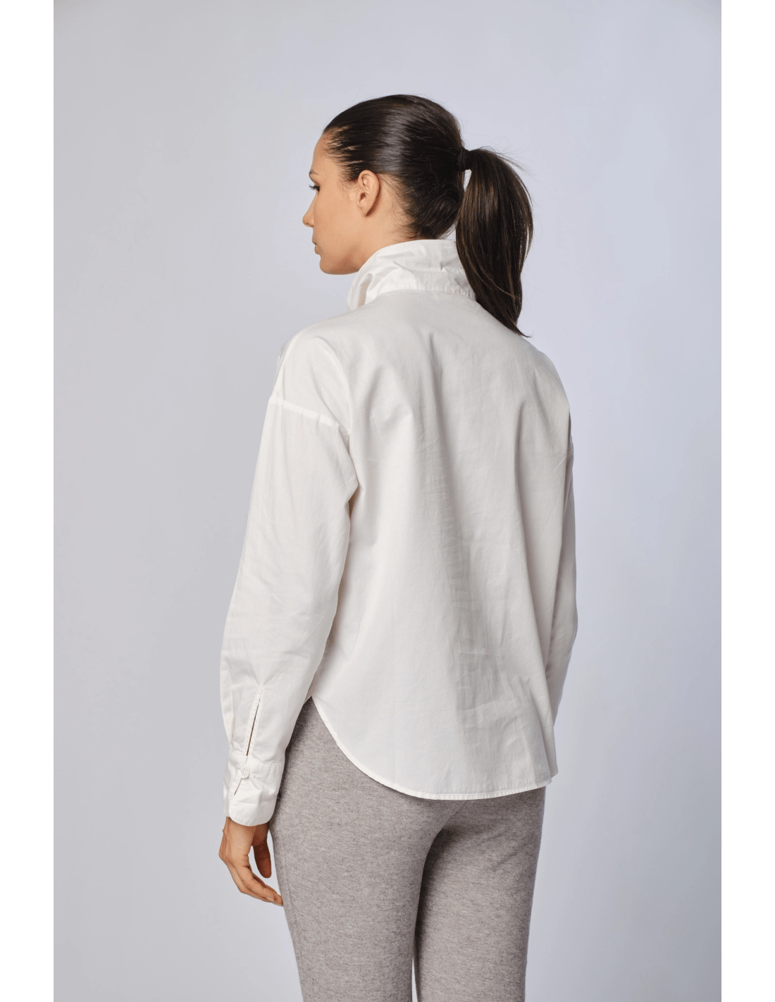 Camicia fiocco - MADAME VENICE - FW24 - C02 - POPELINE - FOREST - XS