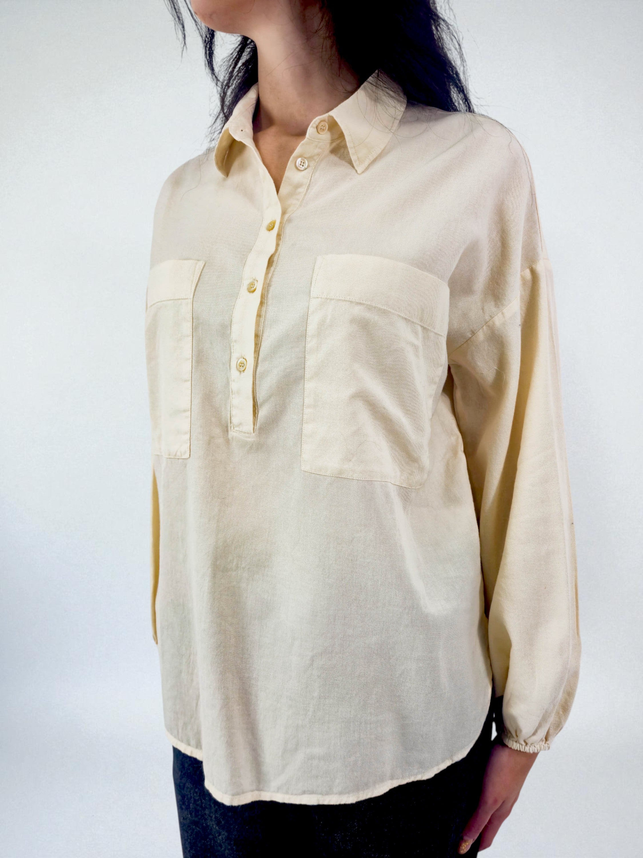 Camicia tasconi - MADAME VENICE - FW25 - CHIARA - COTTON BIO - BLACK - XS