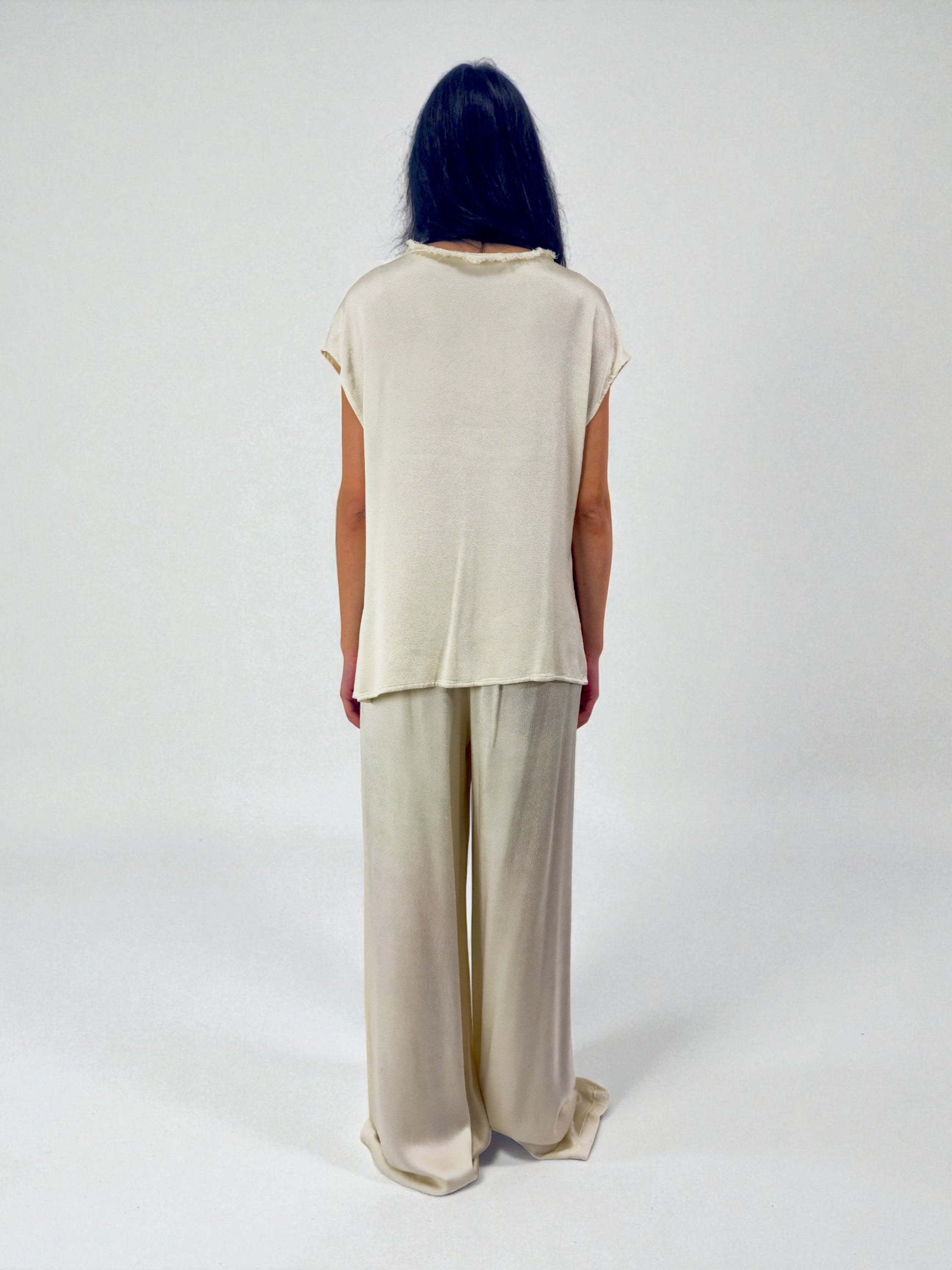 Canotta con arriccio - MADAME VENICE - FW25 - VIRGINIA - RASO - BLACK - XS