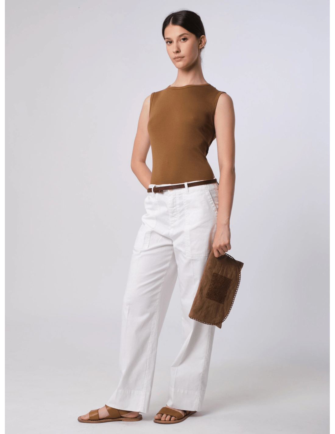 Canotta spalla larga - MADAME VENICE - SS25 - VERONICA - COSTINA - BIANCO - XS