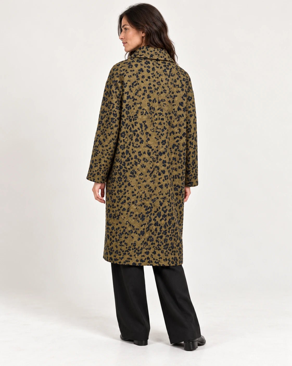 Cappotto animalier, vista posteriore - MADAME VENICE - FW25 - GIUSY - ANIMALIER #Colore_Animalier