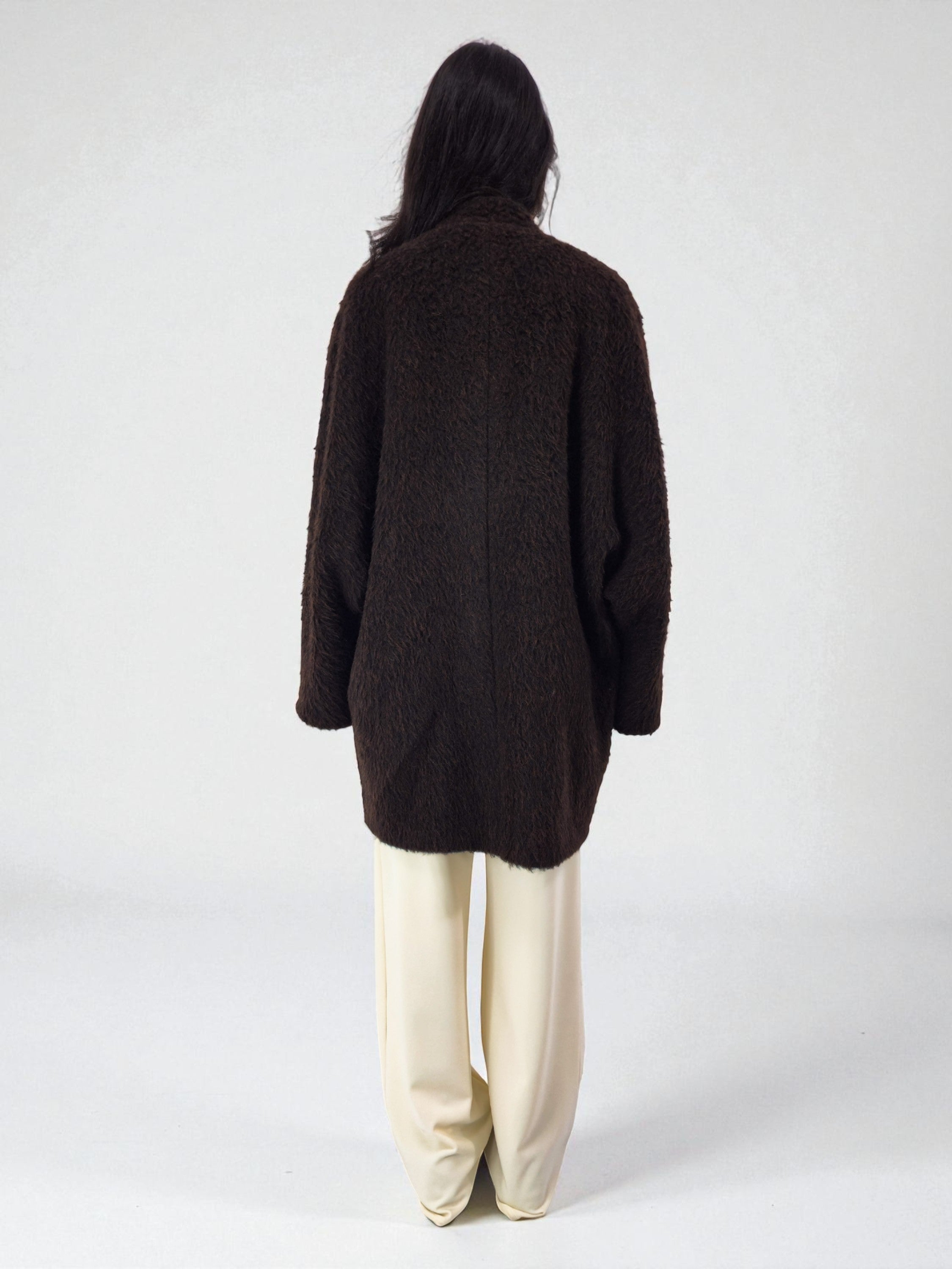 Cappotto - MADAME VENICE - FW25 - GIUDITTA - WOOL BRUSH - BROWN - XS