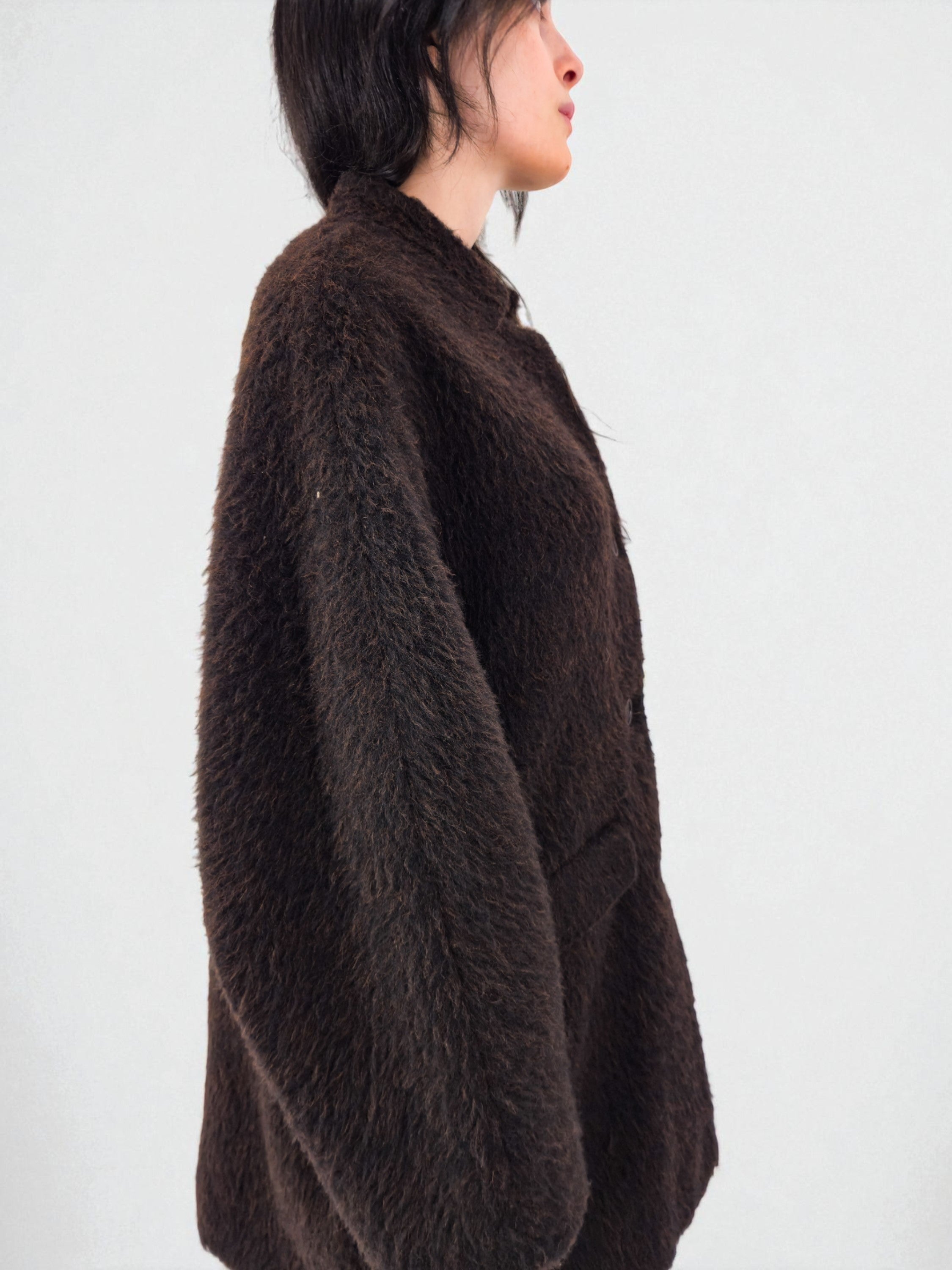 Cappotto - MADAME VENICE - FW25 - GIUDITTA - WOOL BRUSH - BROWN - XS
