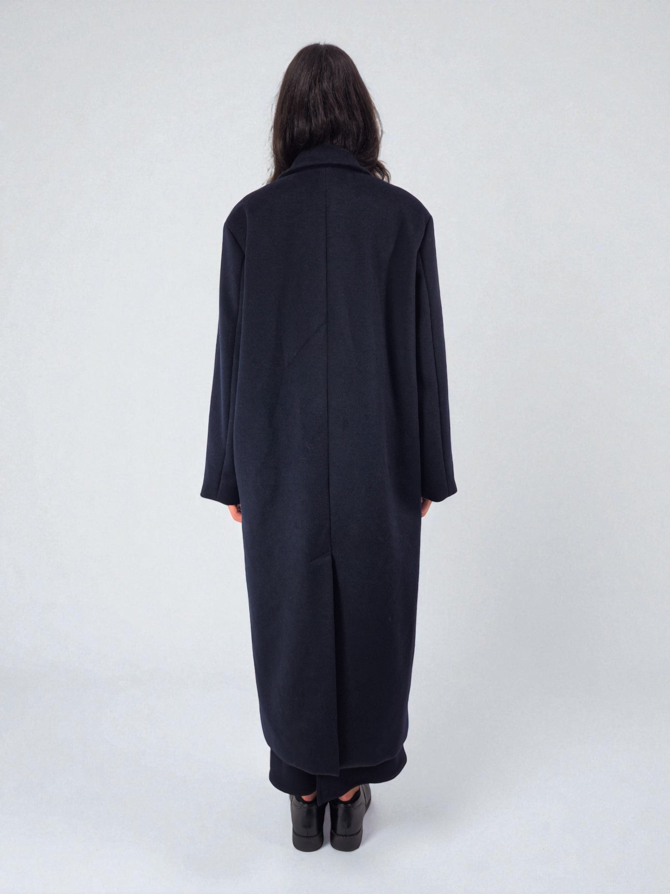 Cappotto over - MADAME VENICE - FW25 - GEORGIA - SOFT WOOL - BLACK - XS