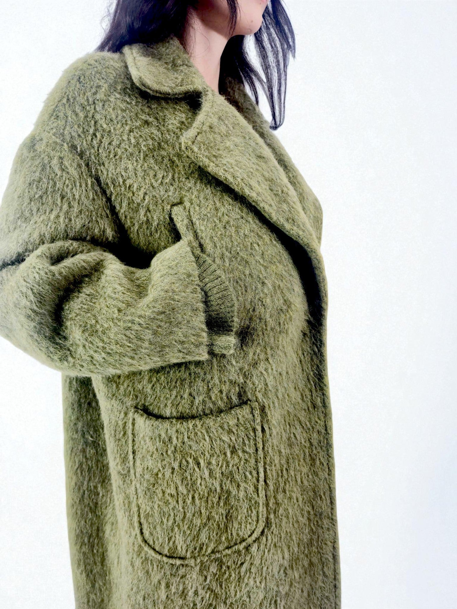 Cappotto petto foderato - MADAME VENICE - FW25 - GENNY - WOOL BRUSH - BROWN - XS