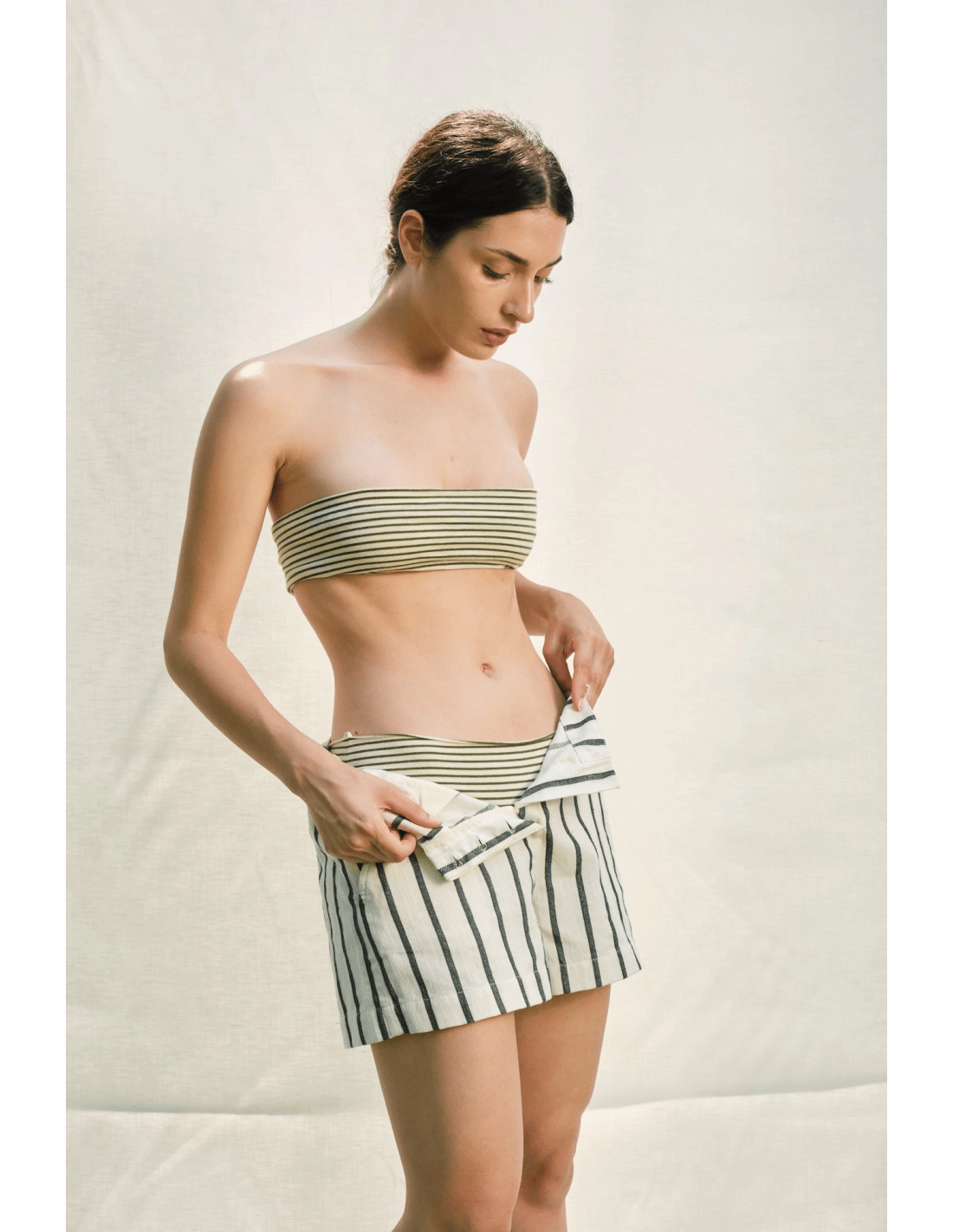 Costume 2 pezzi - MADAME VENICE - SS25 - DAFNE - JERSEY RIGATO - BLU - XS