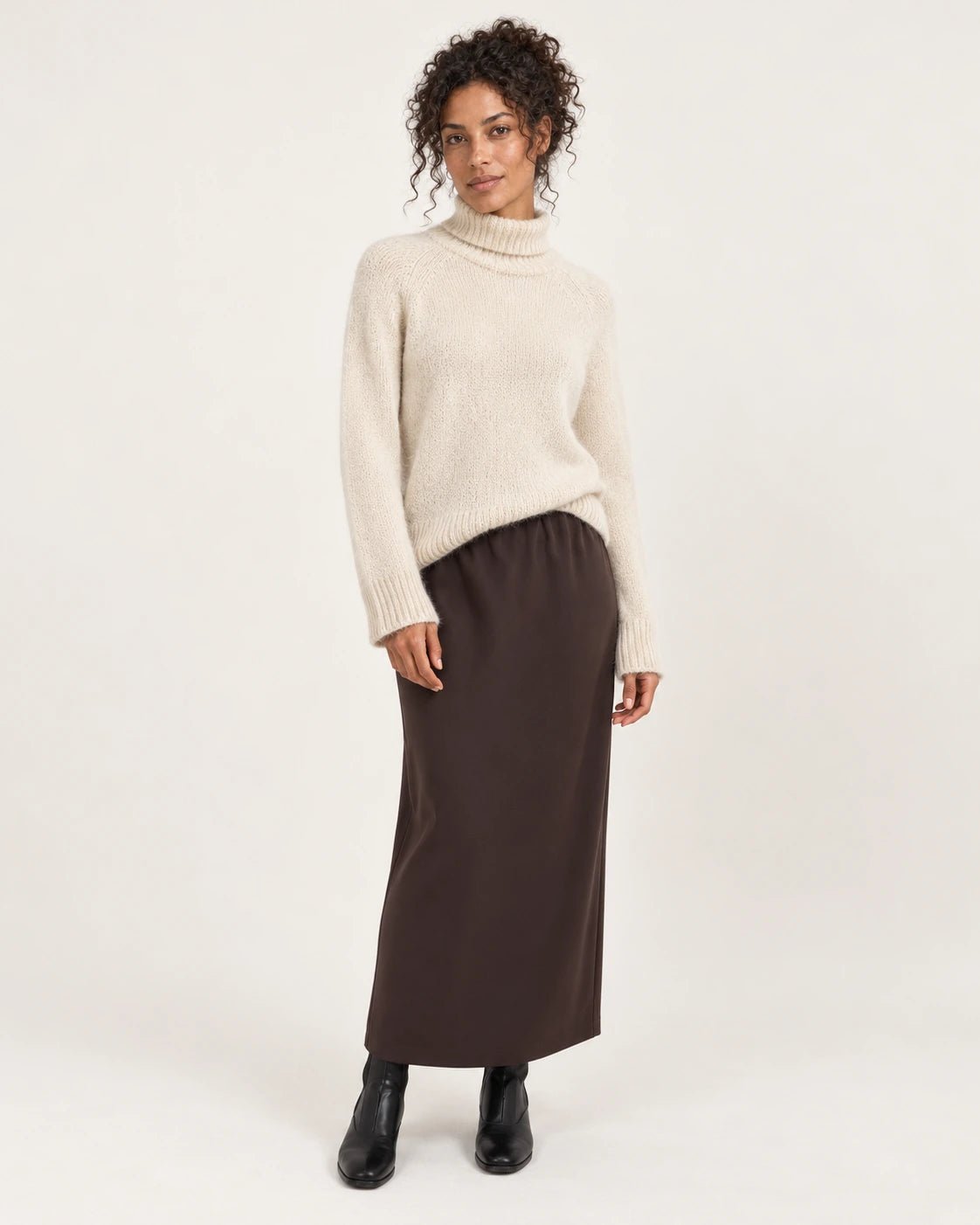Dolcevita naturale, vista frontale - MADAME VENICE - FW25 - SONIA - PETITE #Colore_Natural