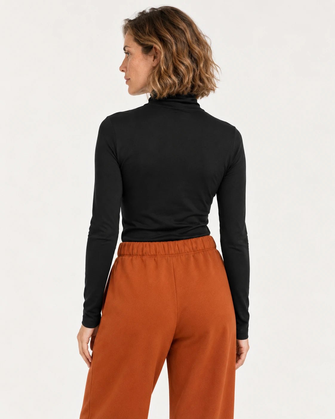 Dolcevita nero, vista posteriore - MADAME VENICE - FW25 - MAELLE - JERSEY #Colore_Black