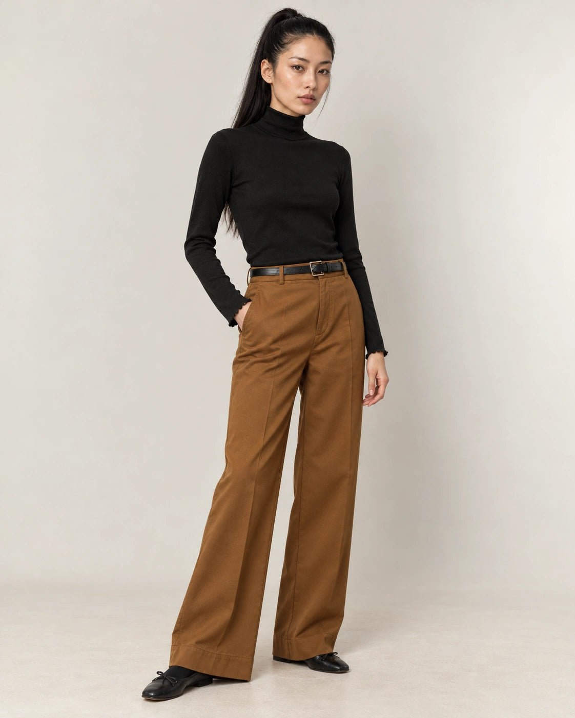 Dolcevita nero, vista frontale - MADAME VENICE - FW26 - MARTA - COSTINA #Colore_Nero