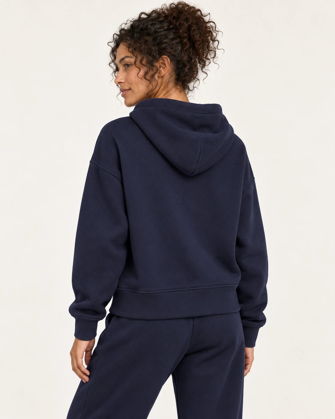 Felpa cappuccio blu, vista posteriore - MADAME VENICE - FW25 - MONIQUE - FELIX #Colore_Blue