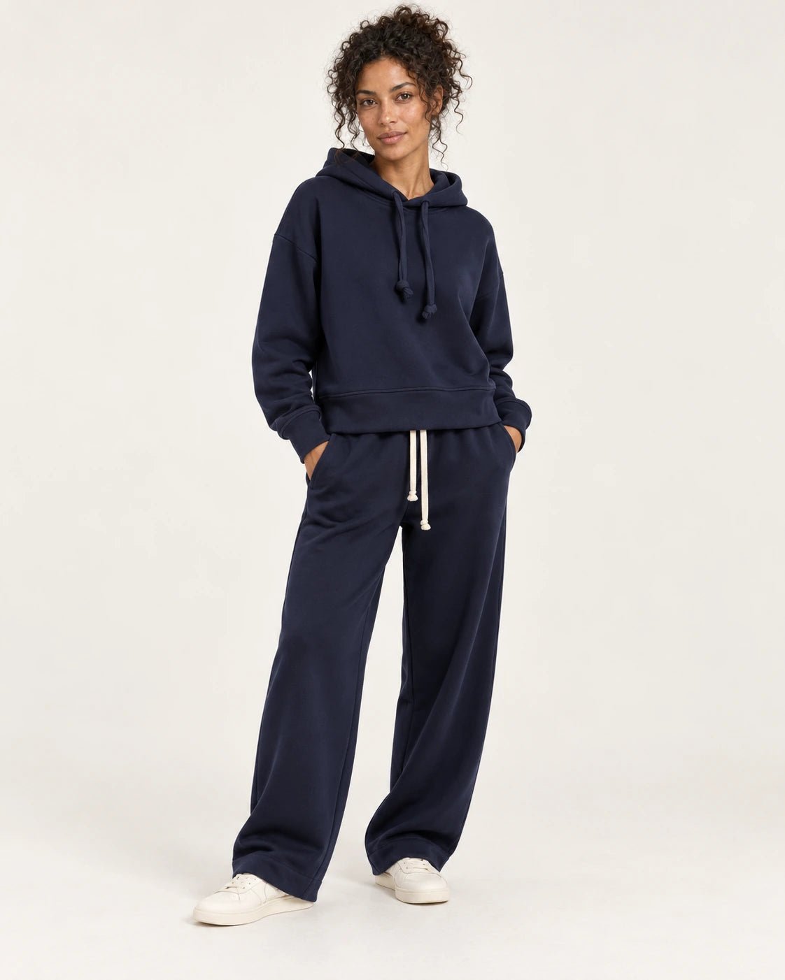 Felpa cappuccio blu, vista frontale - MADAME VENICE - FW25 - MONIQUE - FELIX #Colore_Blue