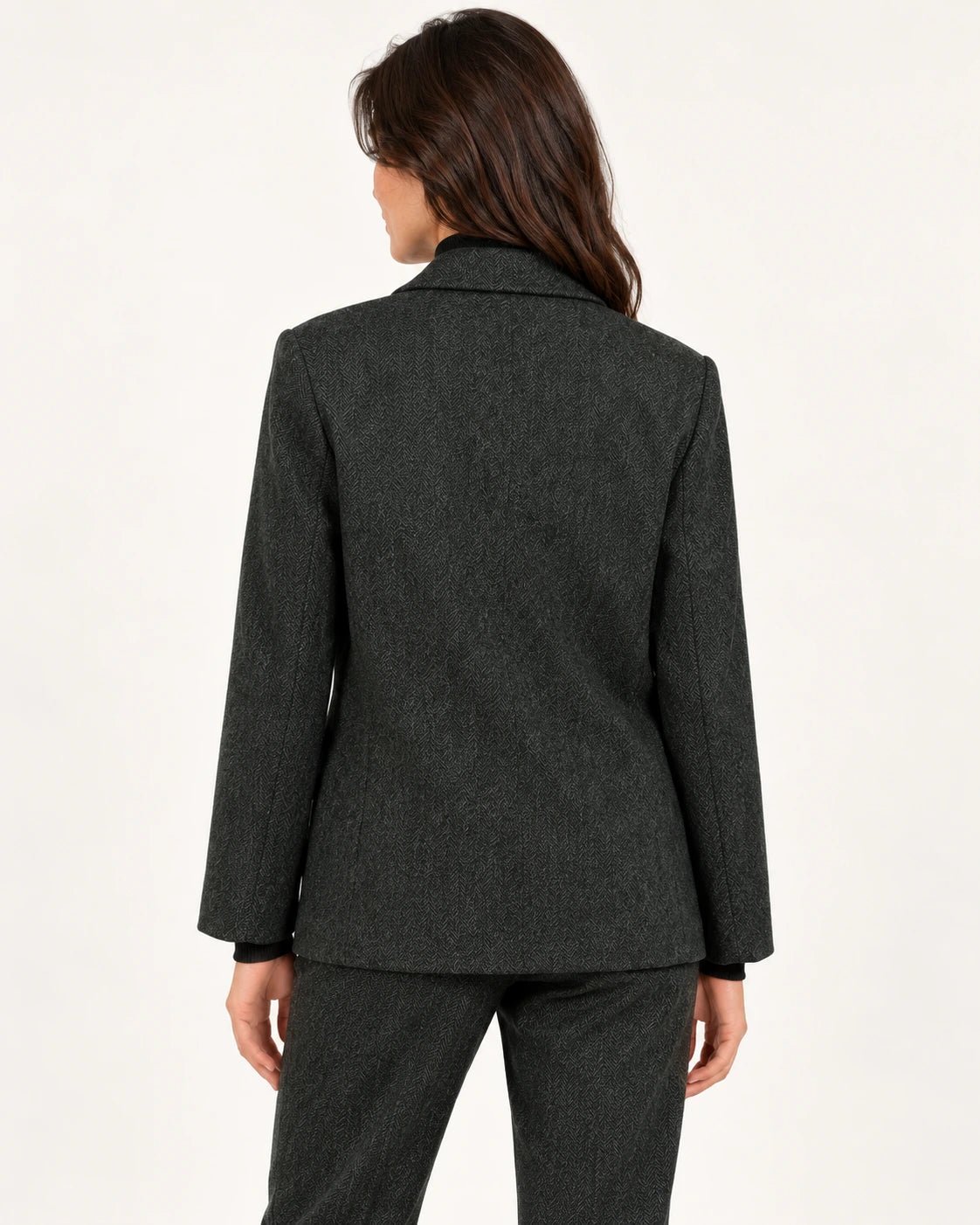 Giacca verde, vista posteriore - MADAME VENICE - FW25 - GAIA - SPINATINO #Colore_Green