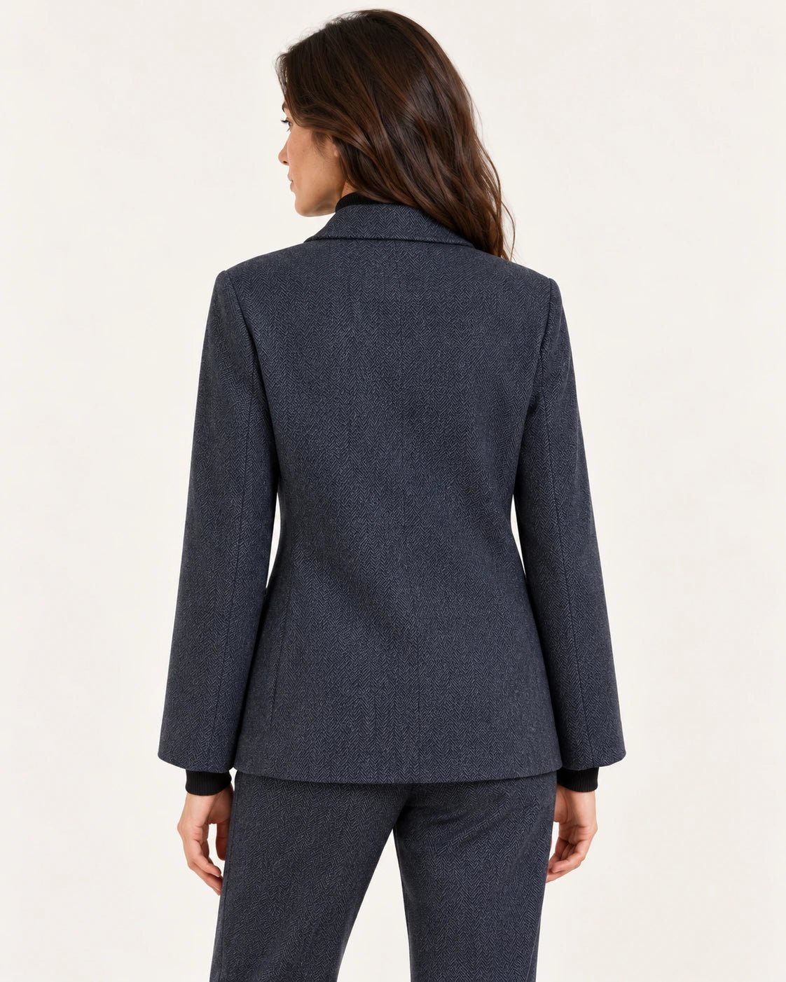 Giacca blu, vista posteriore - MADAME VENICE - FW25 - GAIA - SPINATINO #Colore_Blue