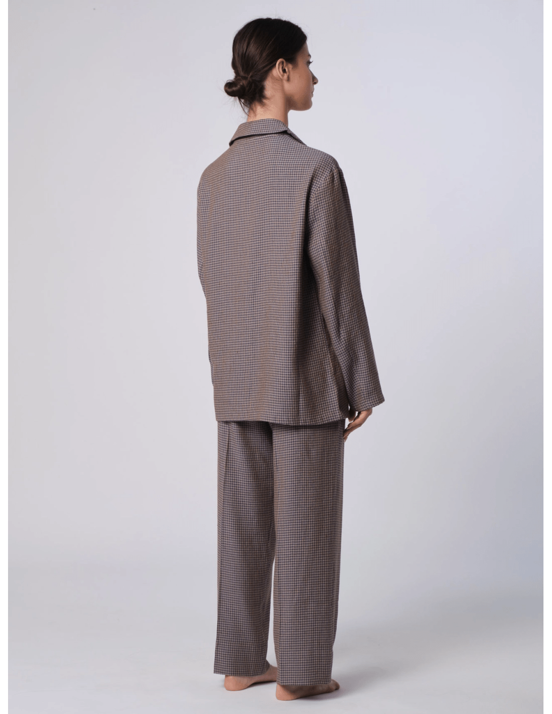 Giacca over - MADAME VENICE - SS25 - GUENDA - CHECK LINO - BLU - XS