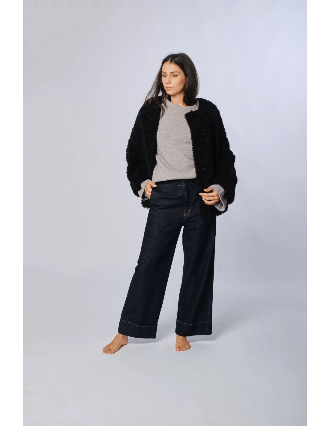 Giacca pelliccia - MADAME VENICE - FW24 - G11 - JAPAN FUR - BLACK - XS