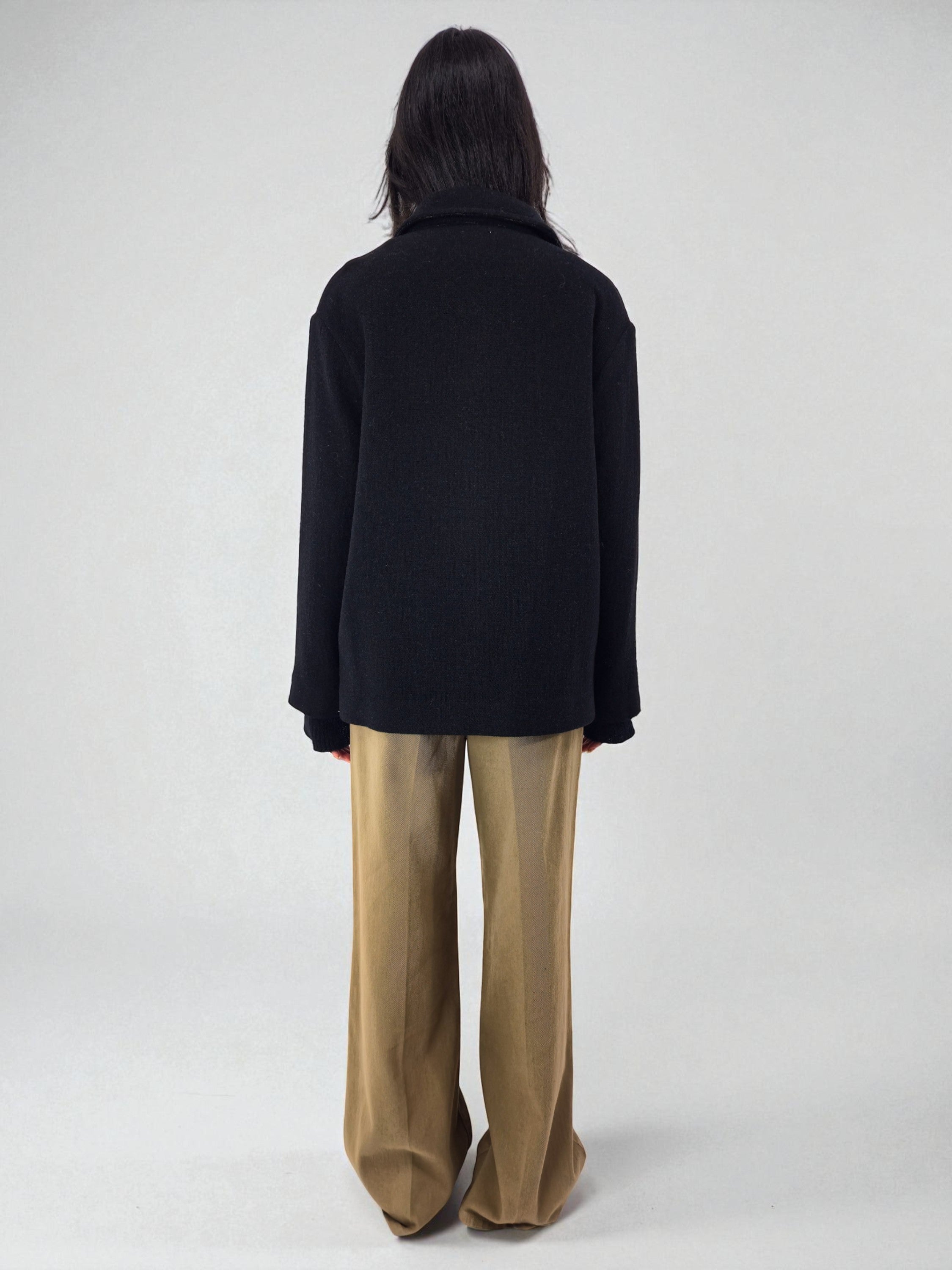 Giacca tasconi sfoderata - MADAME VENICE - FW25 - GLENDA - MANTEL - BLACK - XS