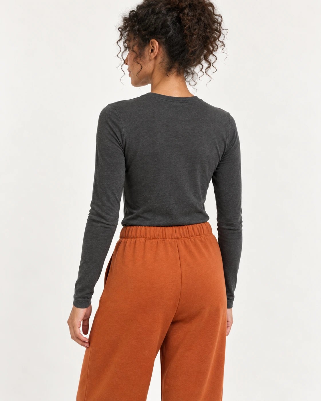 Girocollo slim antracite, vista posteriore - MADAME VENICE - FW25 - MARTINA - JERSEY #Colore_Anthracite