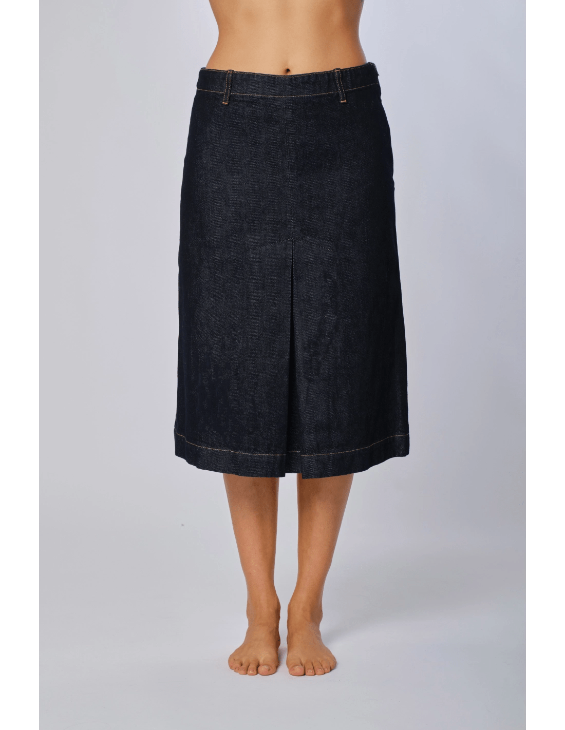 Gonna faldoni denim - MADAME VENICE - FW24 - N06 - DENIM - RINSE - XS