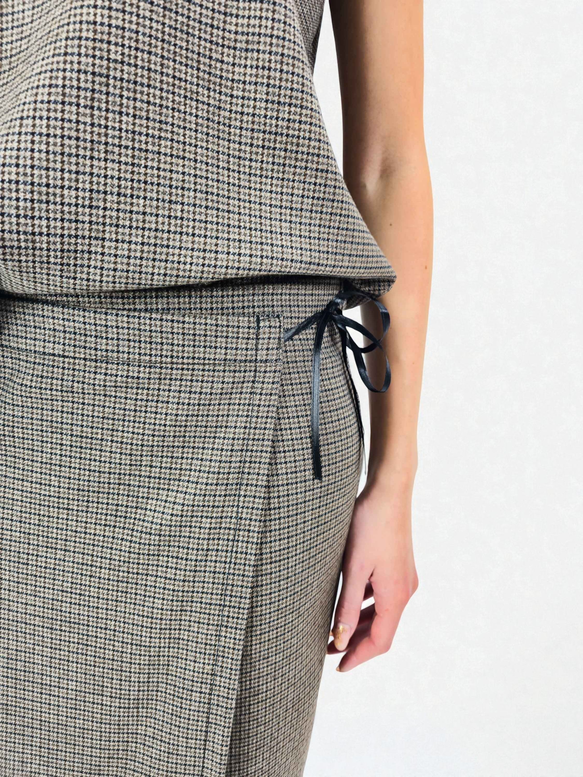 Gonna portafoglio - MADAME VENICE - FW25 - NATALIA - CHECK BARN - BLUE - XS