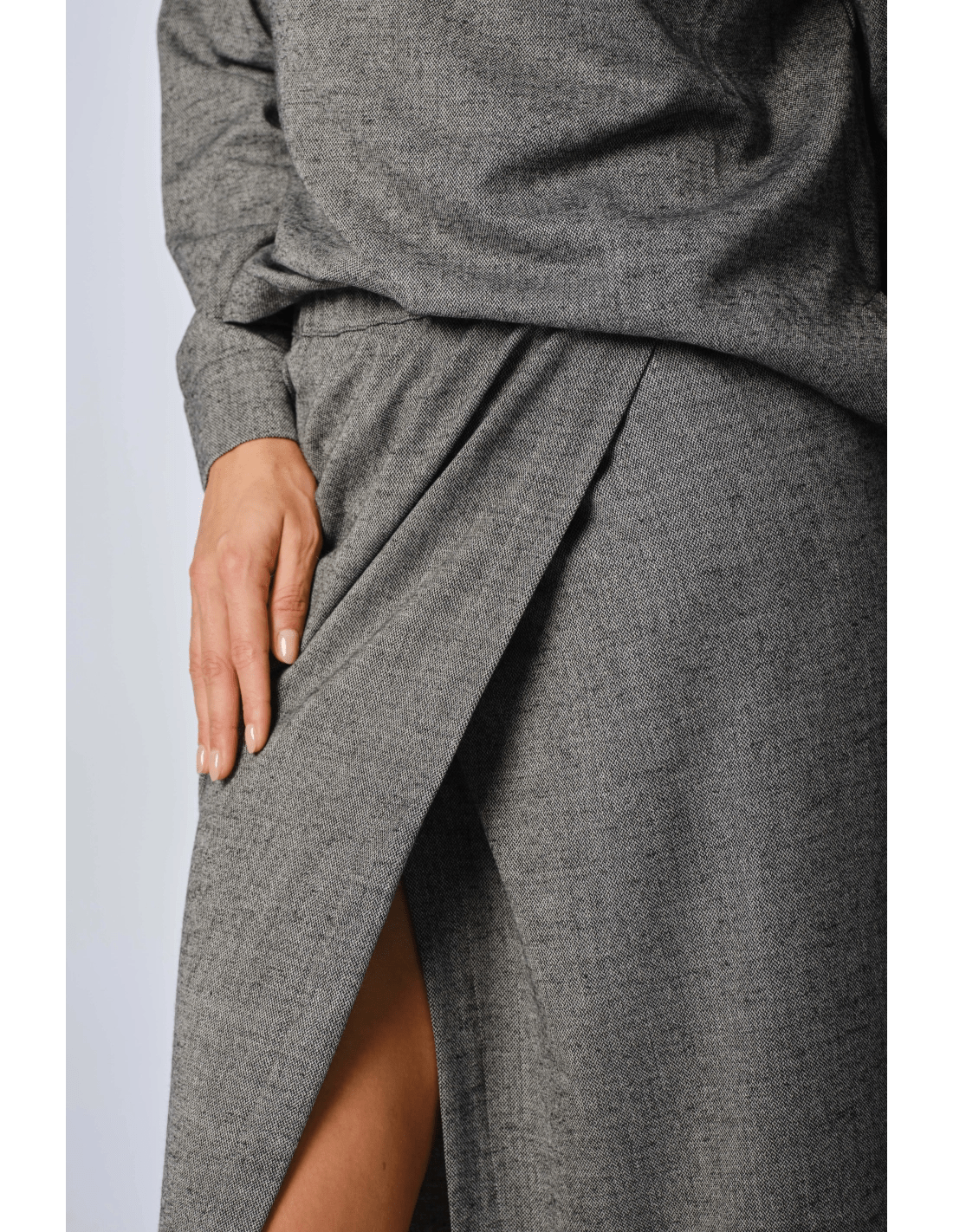 Gonna portafoglio - MADAME VENICE - FW24 - N01 - PEPPER - GREY - XS