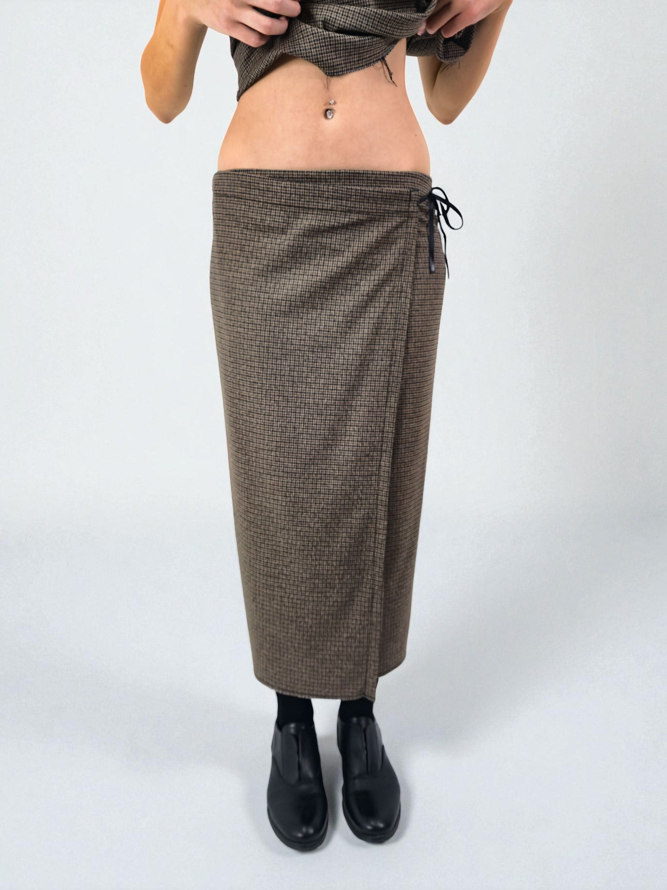 Gonna portafoglio - MADAME VENICE - FW25 - NATALIA - CHECK BARN - BLUE - XS