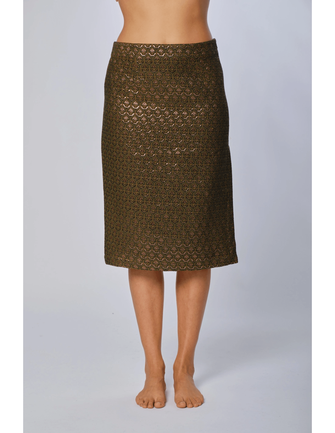 Gonna tubo - MADAME VENICE - FW24 - N02 - JACQUARD - PRUNE & GREEN - XS