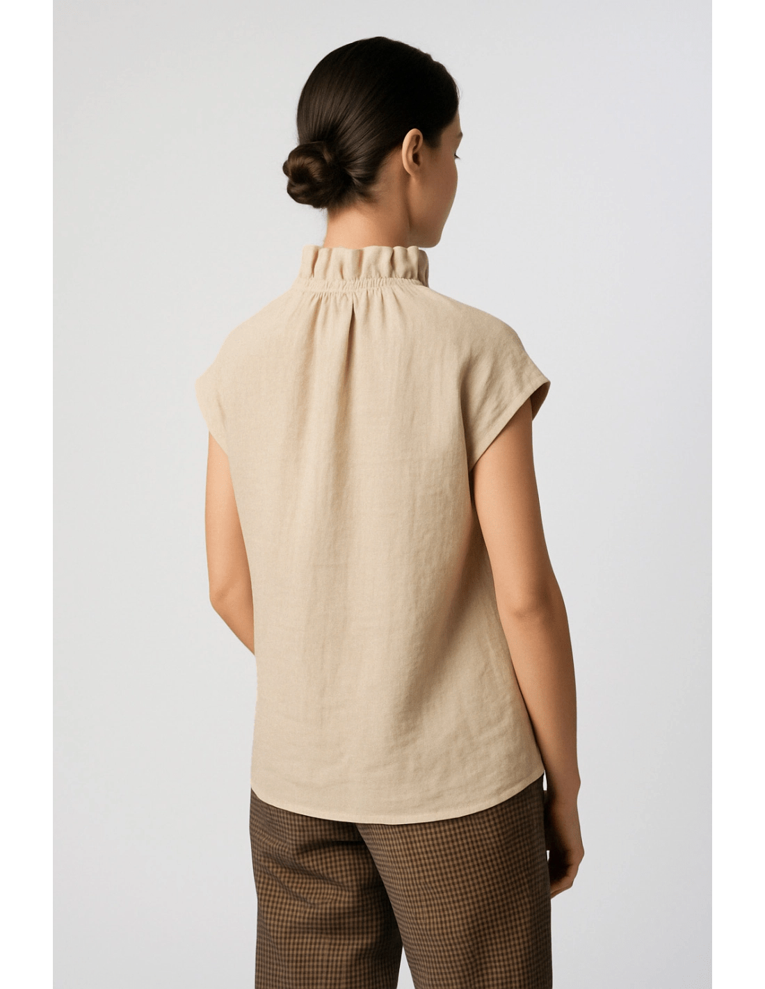 Kimono collo arricciato - MADAME VENICE - SS25 - CLEMENTINA - BORNEO - NATURALE - XS