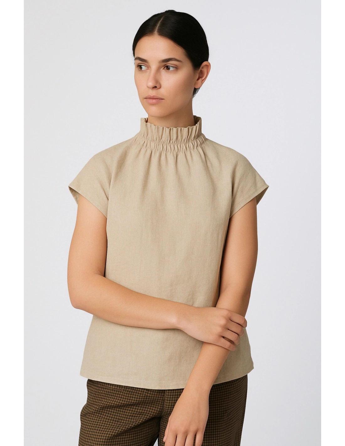 Kimono collo arricciato