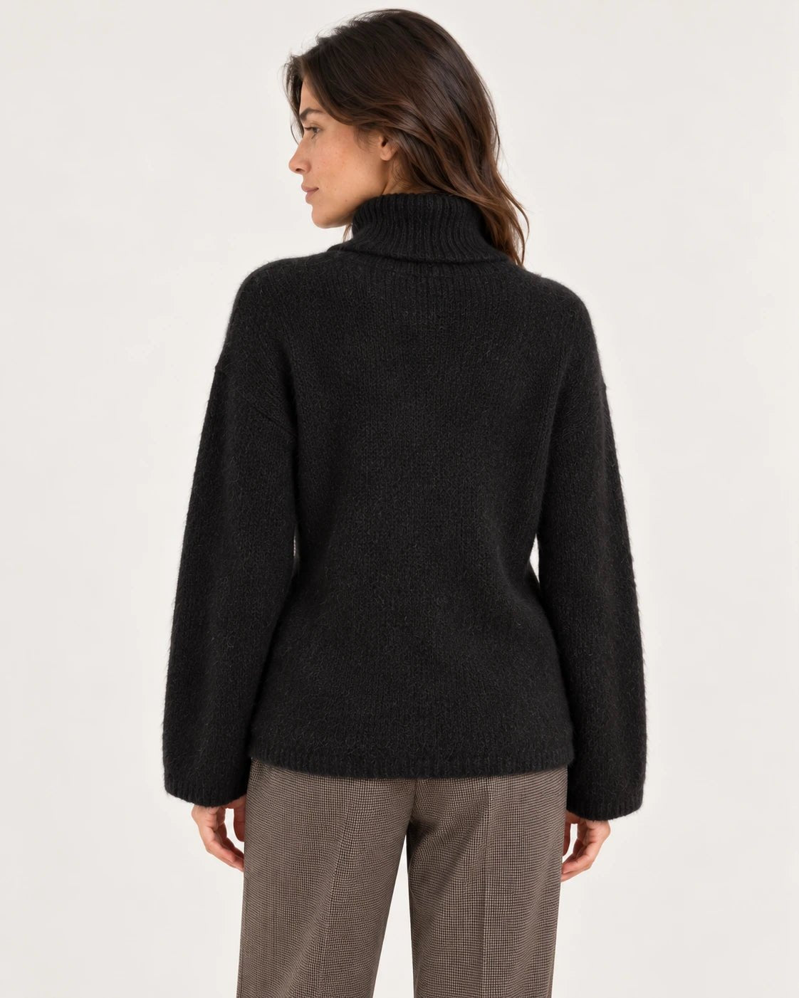 Lupetto nero, vista posteriore - MADAME VENICE - FW25 - SIMONA - SUMATRA #Colore_Black