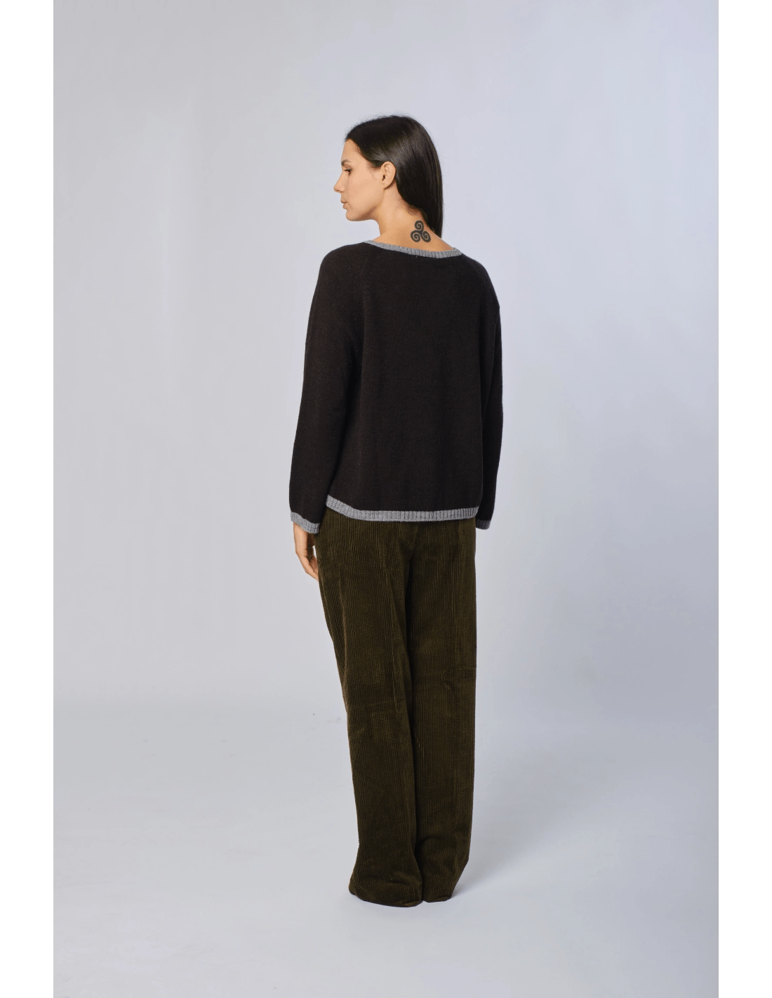 Maglia girocollo alpaca - MADAME VENICE - FW24 - H02 - ALPACA - BLACK - XS
