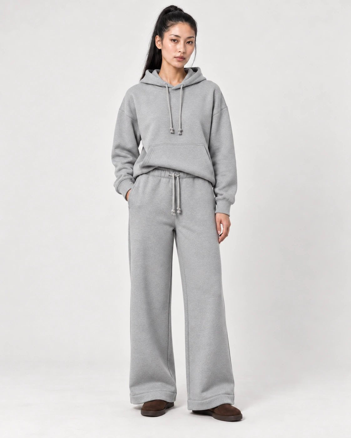 Pantalone grigio chiaro, vista frontale - MADAME VENICE - FW26 - PAKITA - FELIX #Colore_Grigio Chiaro