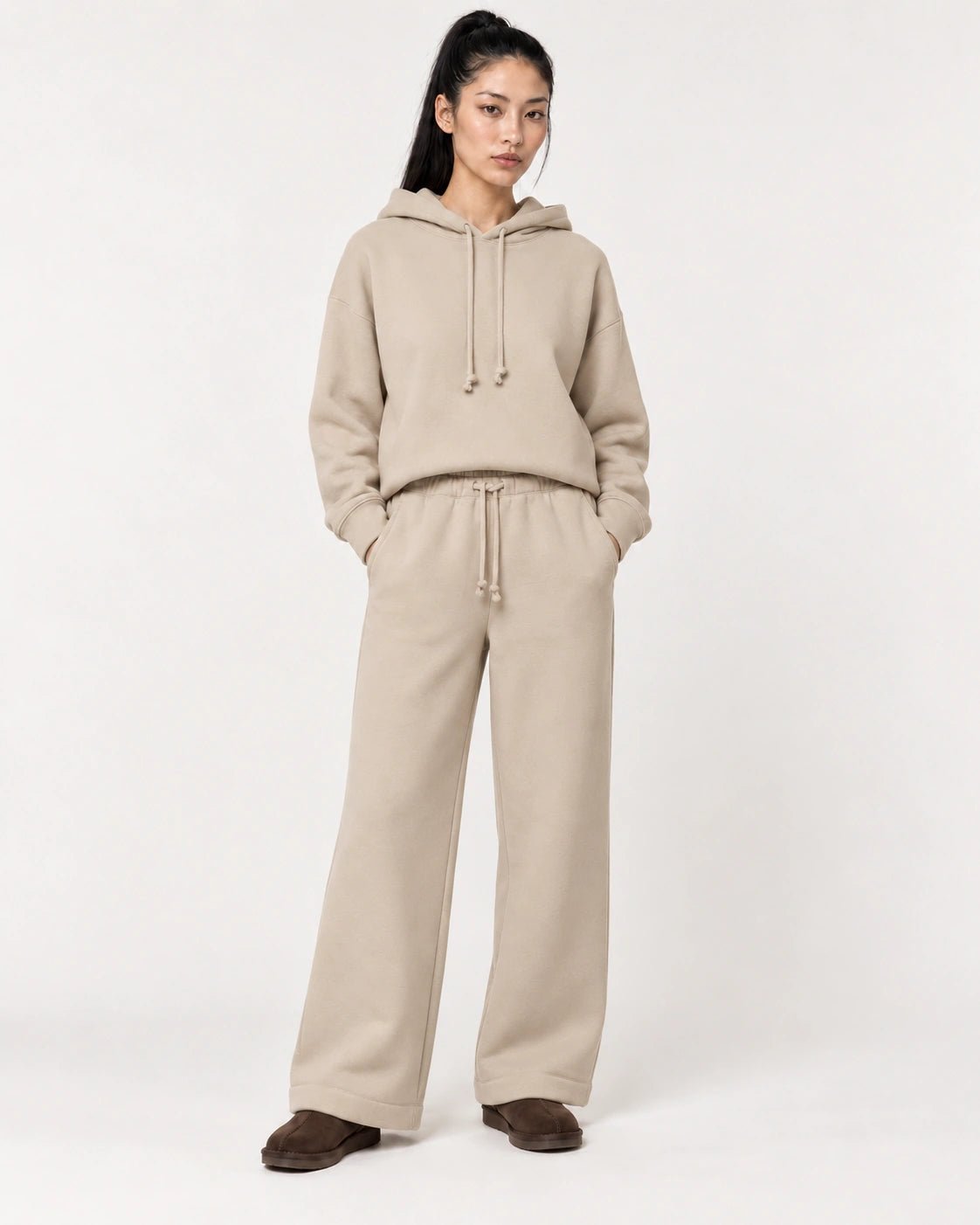 Pantalone avana, vista frontale - MADAME VENICE - FW26 - PAKITA - FELIX #Colore_Avana
