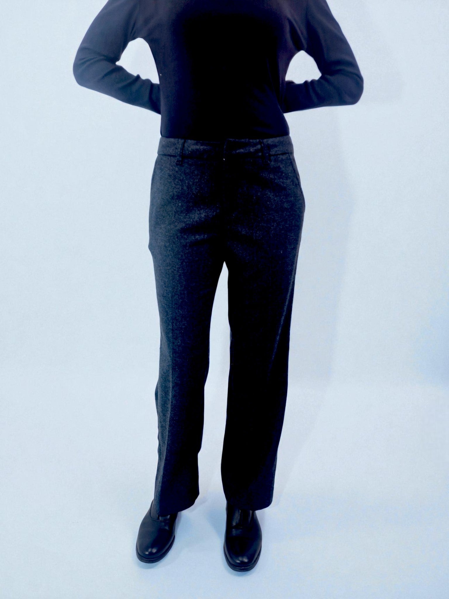 Pantalone a zampa - MADAME VENICE - FW25 - PRINCE - SPINATINO - BLUE - XS