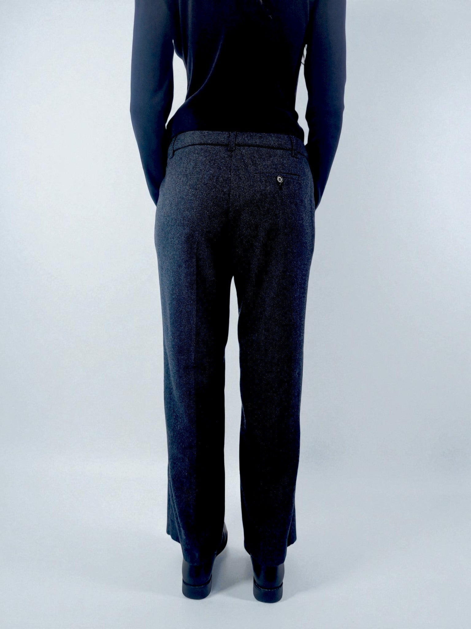 Pantalone a zampa - MADAME VENICE - FW25 - PRINCE - SPINATINO - BLUE - XS