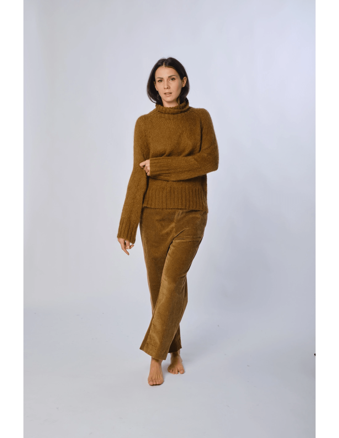 Pantalone caviglia velluto - MADAME VENICE - FW24 - P04 - VELVET SWEET - CAMEL - XS