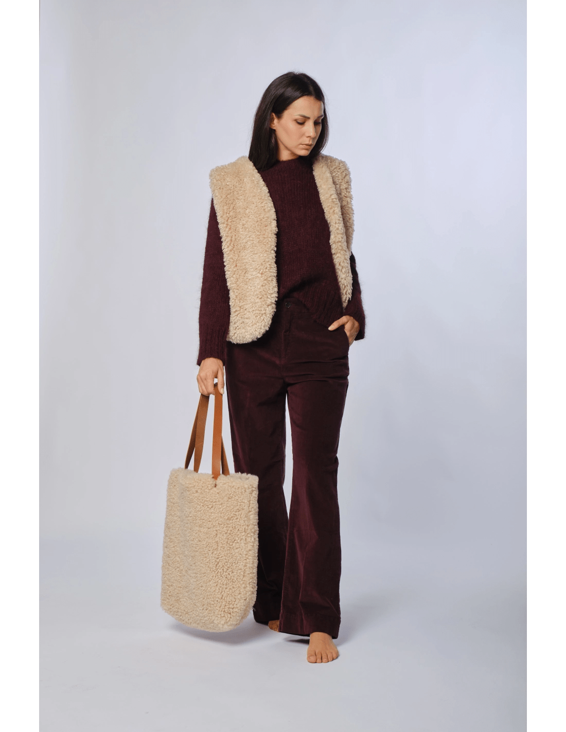 Pantalone chino velluto - MADAME VENICE - FW24 - P12 - VELVET 1000 - BLACK - XS