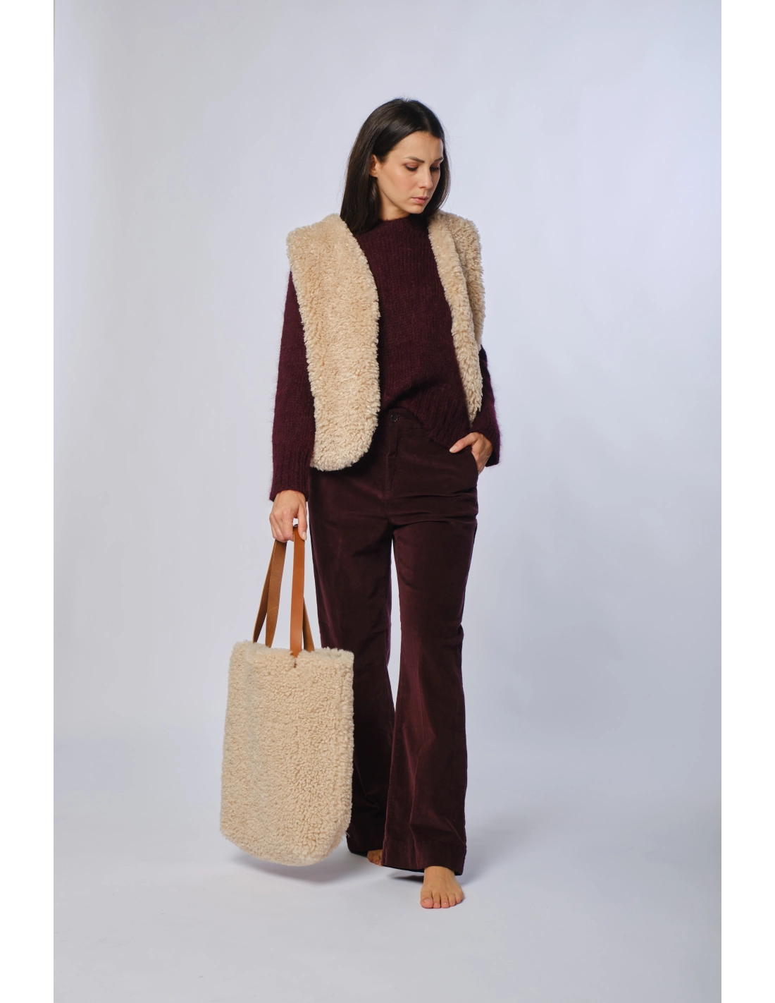 Pantalone chino velluto