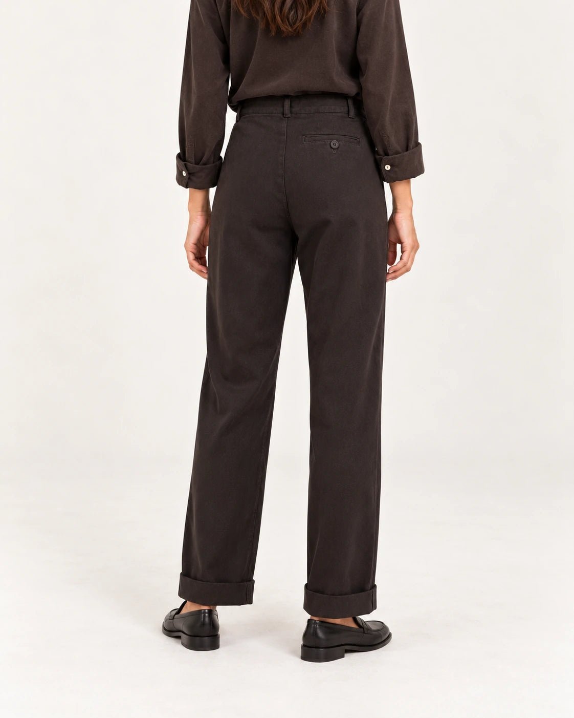 Pantalone fatigue nero, vista posteriore - MADAME VENICE - FW25 - PATTY - CAPITALE #Colore_Black