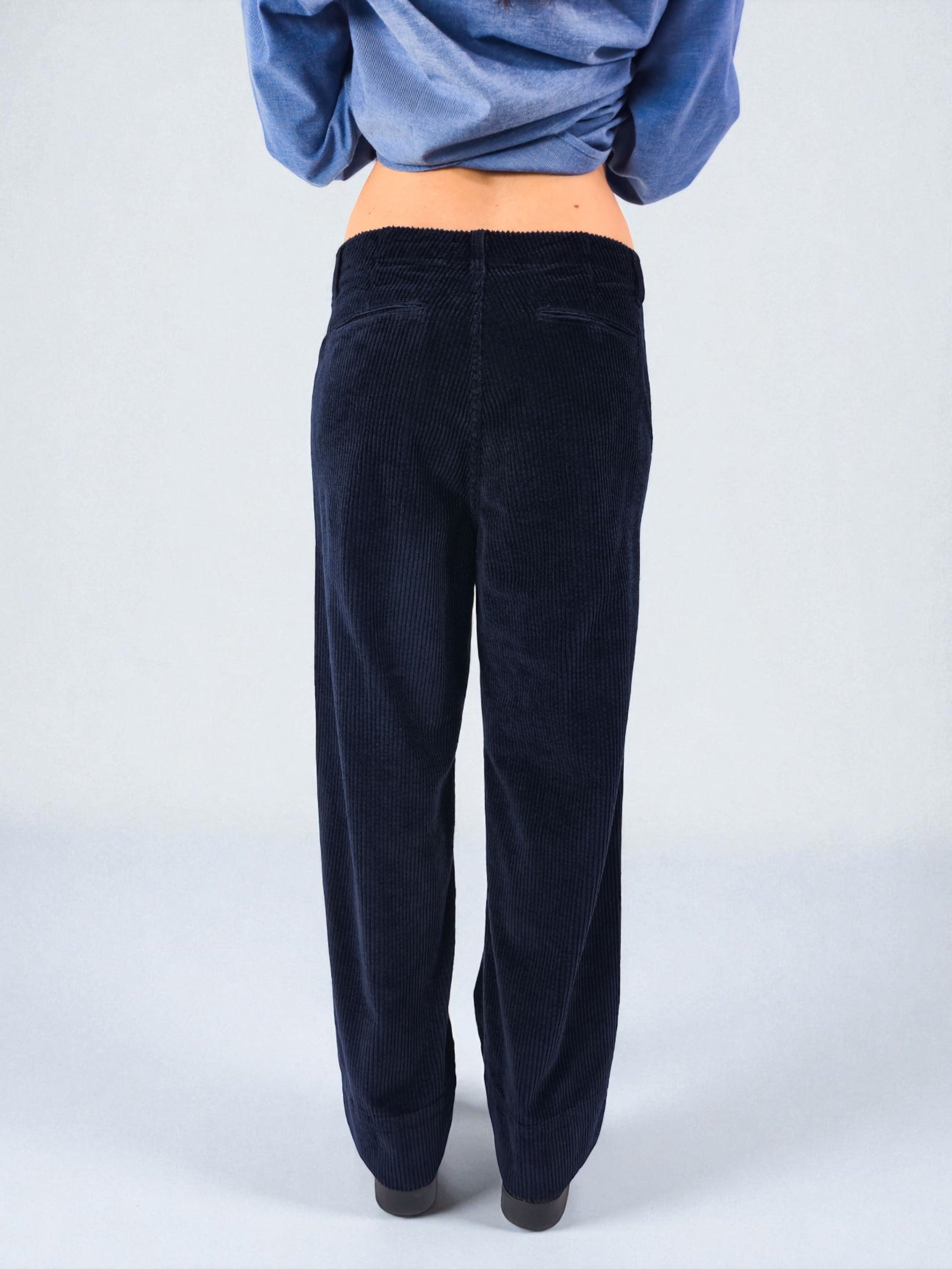 Pantalone palazzo - MADAME VENICE - FW25 - PRISCILLA - VELVET SWEET - BLUE - XS