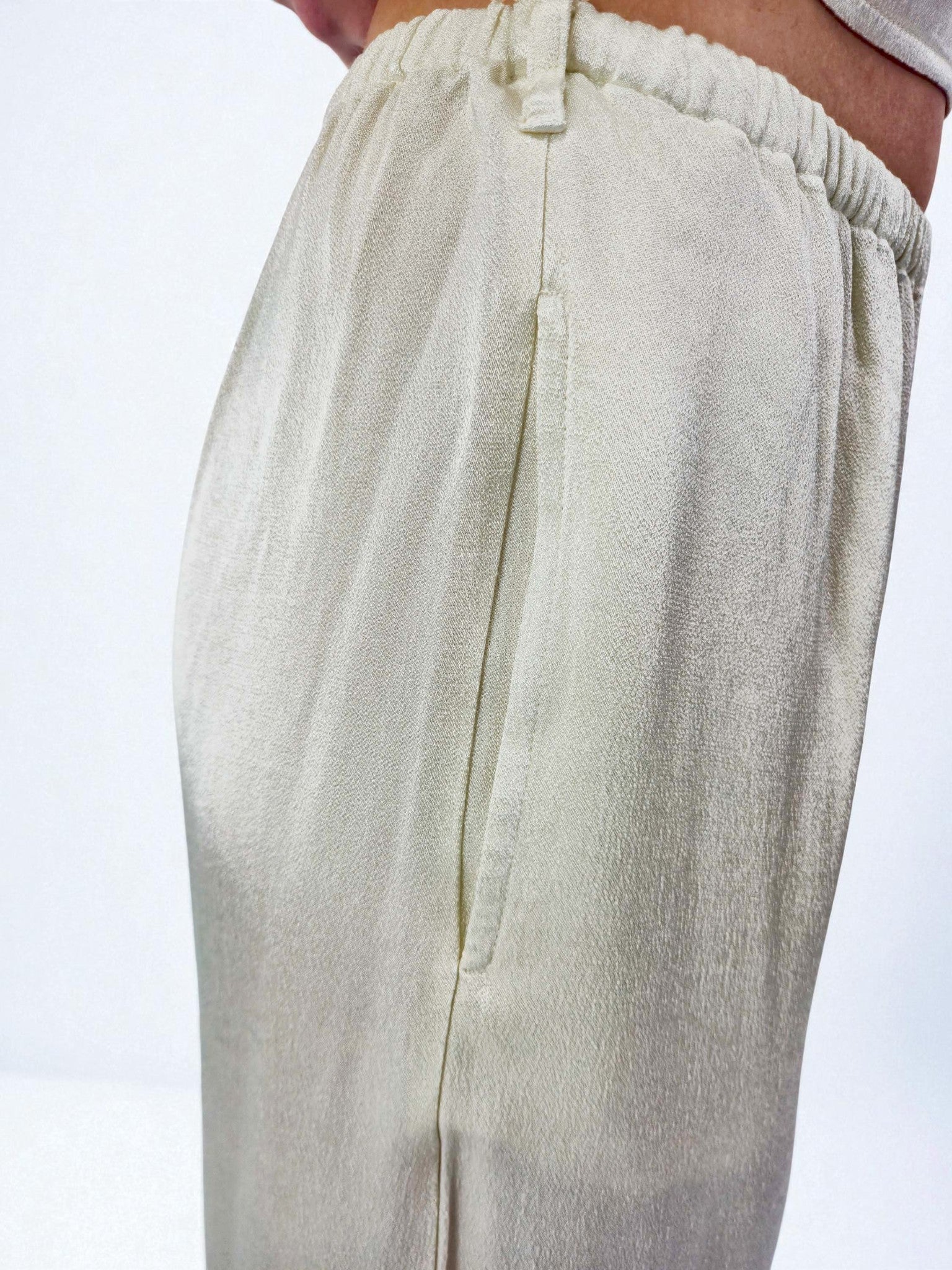 Pantalone palazzo - MADAME VENICE - FW25 - PIERINA - RASO - BLACK - XS