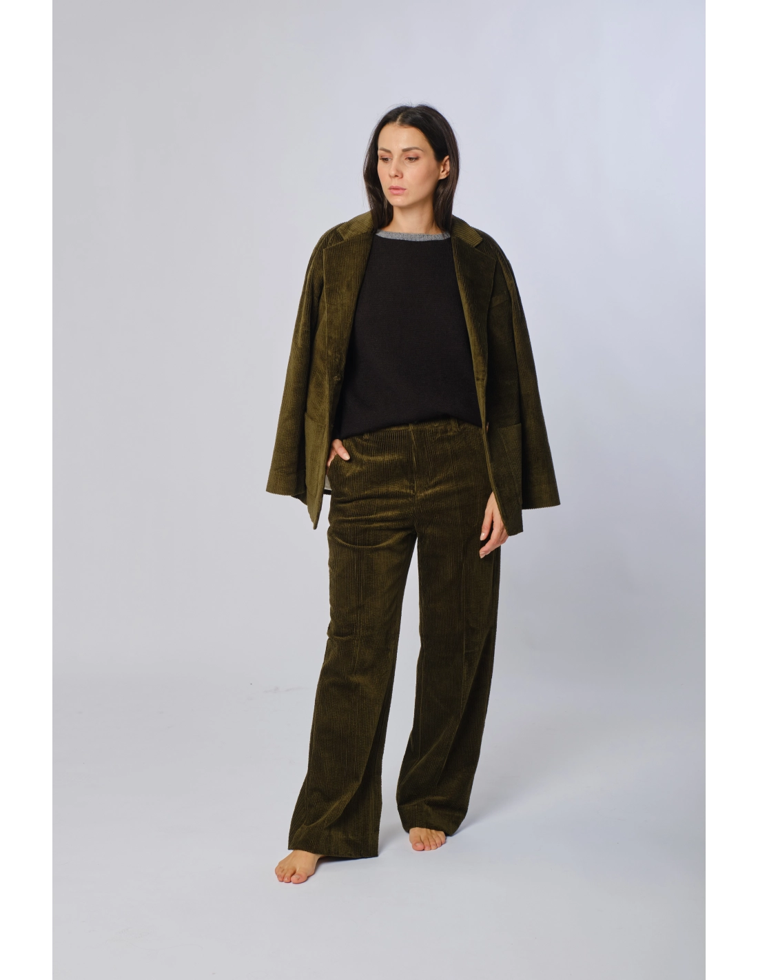 Pantalone palazzo velluto