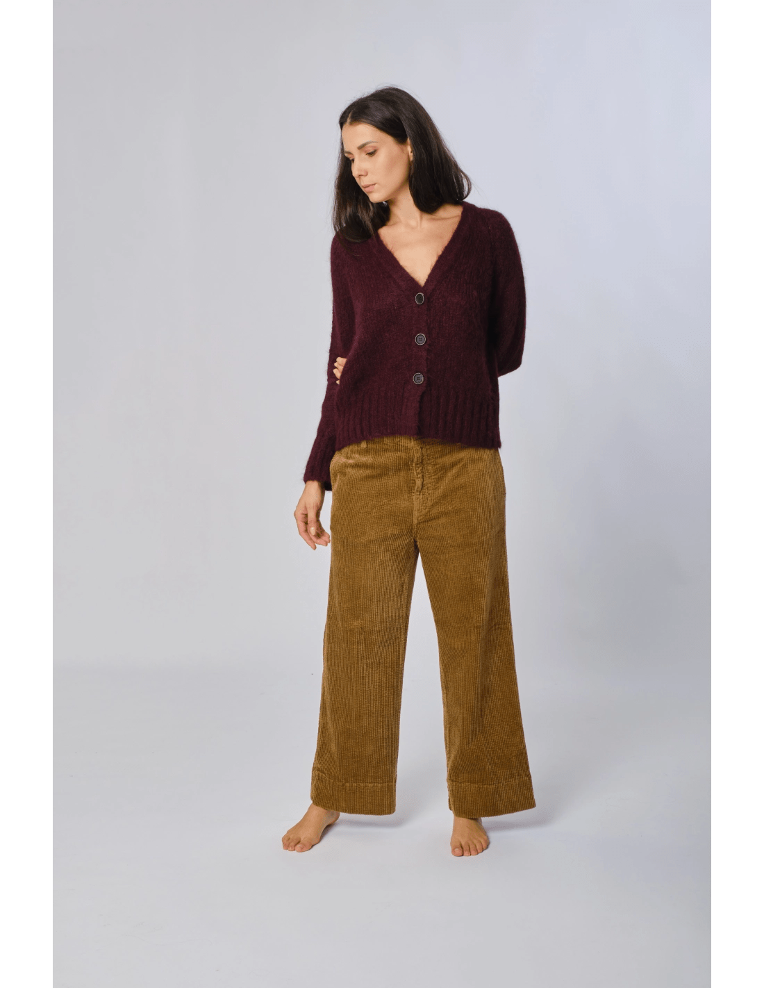 Pantalone strech velluto - MADAME VENICE - FW24 - P11 - VELVET SWEET - CAMEL - XS