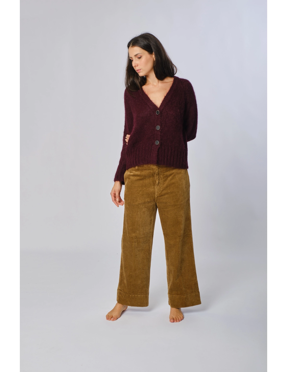 Pantalone strech velluto